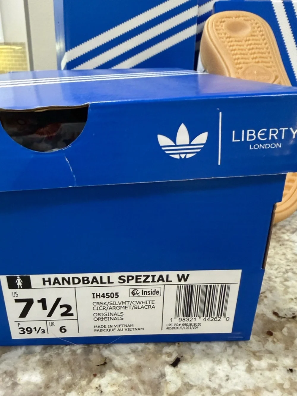 adidas x Liberty London Handball Spezial Crystal Sky / Silver Metallic - Picture 12 of 12
